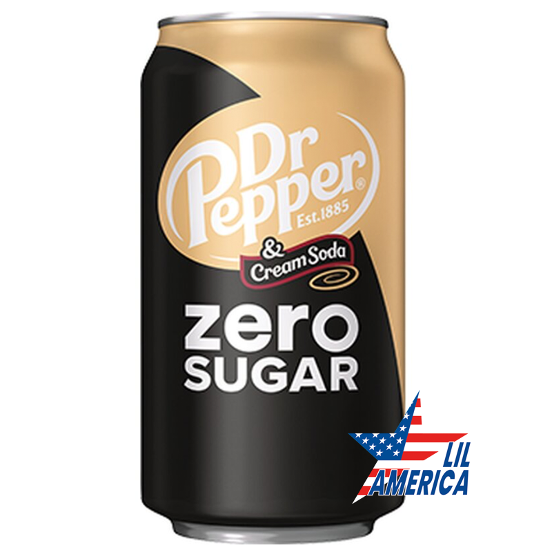 Dr Pepper Cream Soda Zero Sugar 355m Lil America